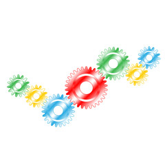 Zahnradpaarung 1 - bunt