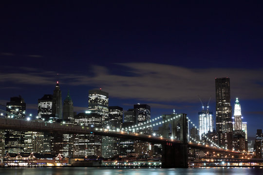Brooklyn Bridge At Night, New York City © Joshua Haviv