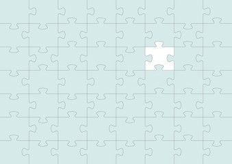 Puzzle mit fehlendem Teil