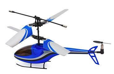 Helicopter on the white background
