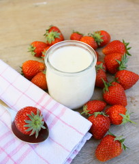 dessert de riz au lait aux fraises