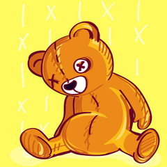 toy teddy bear character illustration