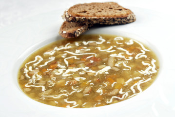 Freshly made mushroom soup