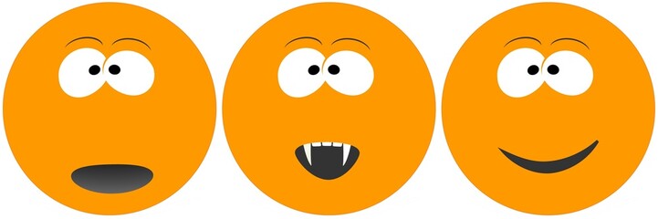 Smiley, émoticônes orange