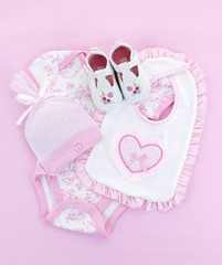 Pink baby clothes for infant girl