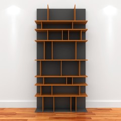 3d Empty shelves for exhibit