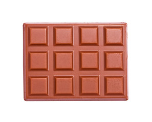 milk chocolate on the white