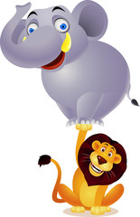 elephant and lion