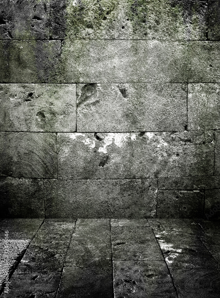 Wall mural grunge stone wall