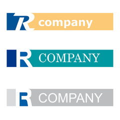 Banner letter R # Vector