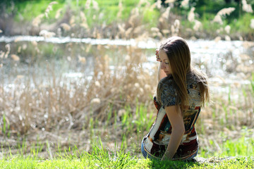 Beautiful young woman. Outdoor portrait
