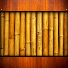 bamboo with wooden frame
