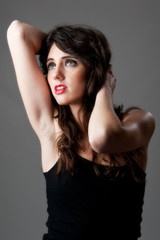 Naklejka premium Beautiful young female