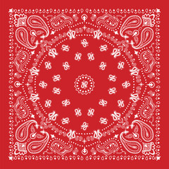 Bandana design in red and white - 32472186