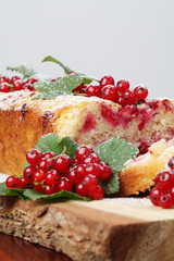 Red currant sponge cake