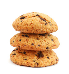 Stack of cookies with chocolate