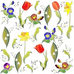 Seamless background from a flowers ornament