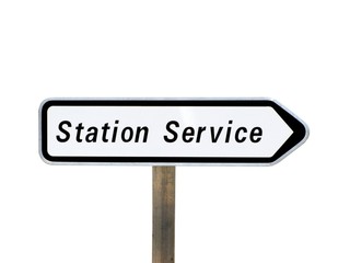 Panneau directionnel station service