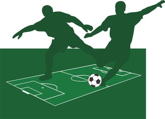 Fototapeta premium Vector Football Silhouette