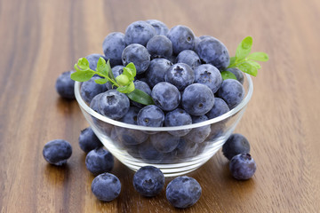 fresh blueberries in a bowl