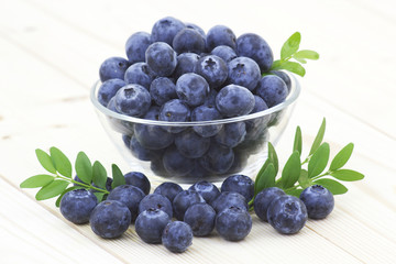 fresh blueberries in a bowl