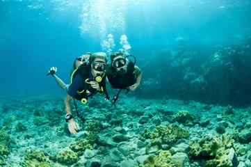 Photo sur Plexiglas Plonger plongeur sous-marine sur le récif
