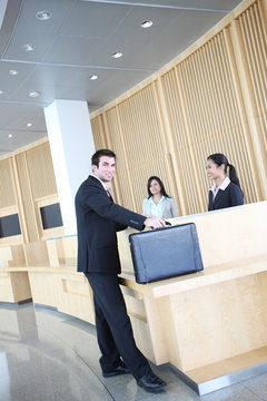 Business Man in Lobby