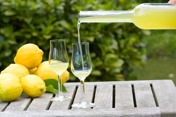Limoncello to pour in a glass