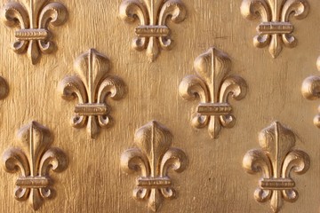 Fleurs de Lys sur la porte d'entrée des Invalides à Paris © Atlantis