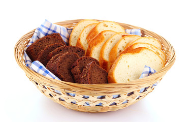 Bread isolated on white