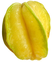 carambole sur fond blanc