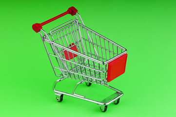 Shopping cart against the background