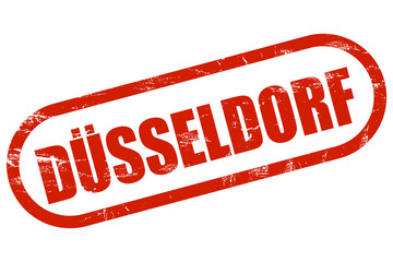 Grunge Stempel rot DÜSSELDORF