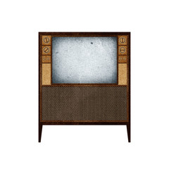 Television ( TV ) icon recycled paper craft.
