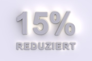 15 % reduziert