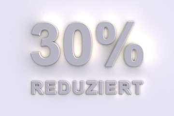 30 % reduziert