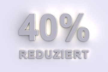 40 % reduziert