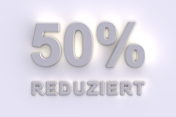 50 % reduziert