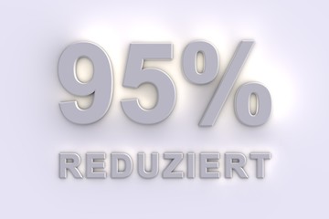 95 % reduziert