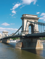 Obraz premium Chain bridge, Budapest, Hungary