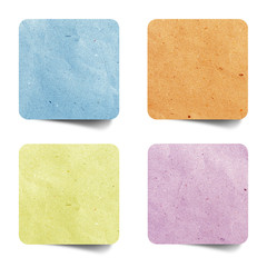 recycled paper craft stick on white background