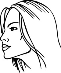 Woman's face (vector illustration)