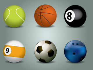 Obraz premium Vector illustration of sport balls