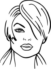 Woman's face (vector illustration)
