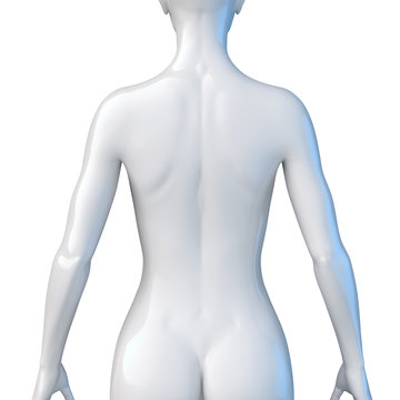 Weiblicher Oberkörper – Rückenschmerz