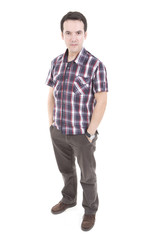 Fototapeta premium man standing with hands on pocket
