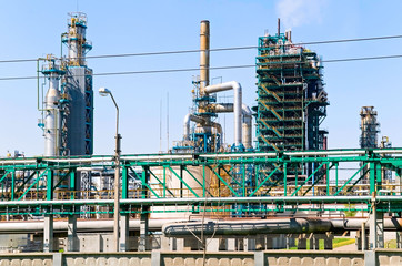 part of oil refinery