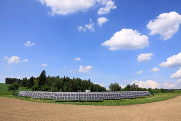 Fototapeta premium Solar Power Station in the green Nature