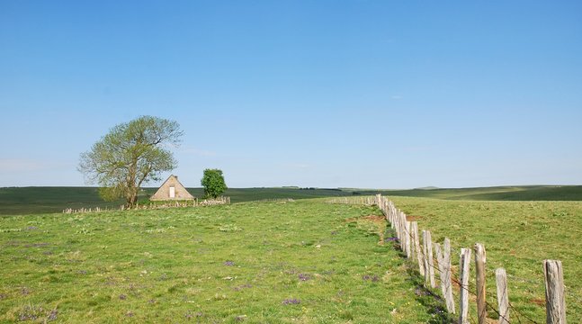 Aubrac, espace, buron