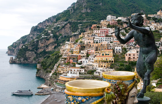 Positano - Panorama con fauno